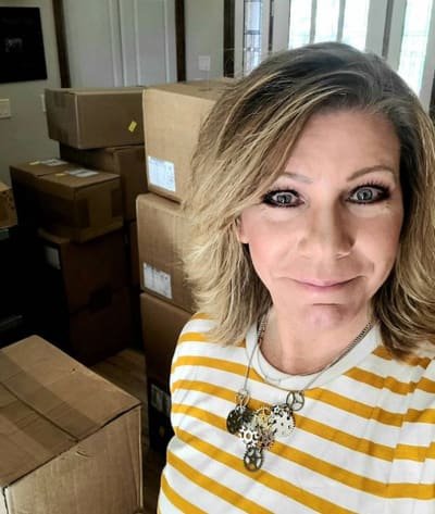 Meri Brown with Boxes